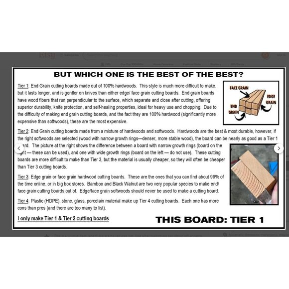 Beeswax, Mahogany, Purple Heart, & Maple Handmade End Grain Wooden Cutting Board - Picture 7 of 8